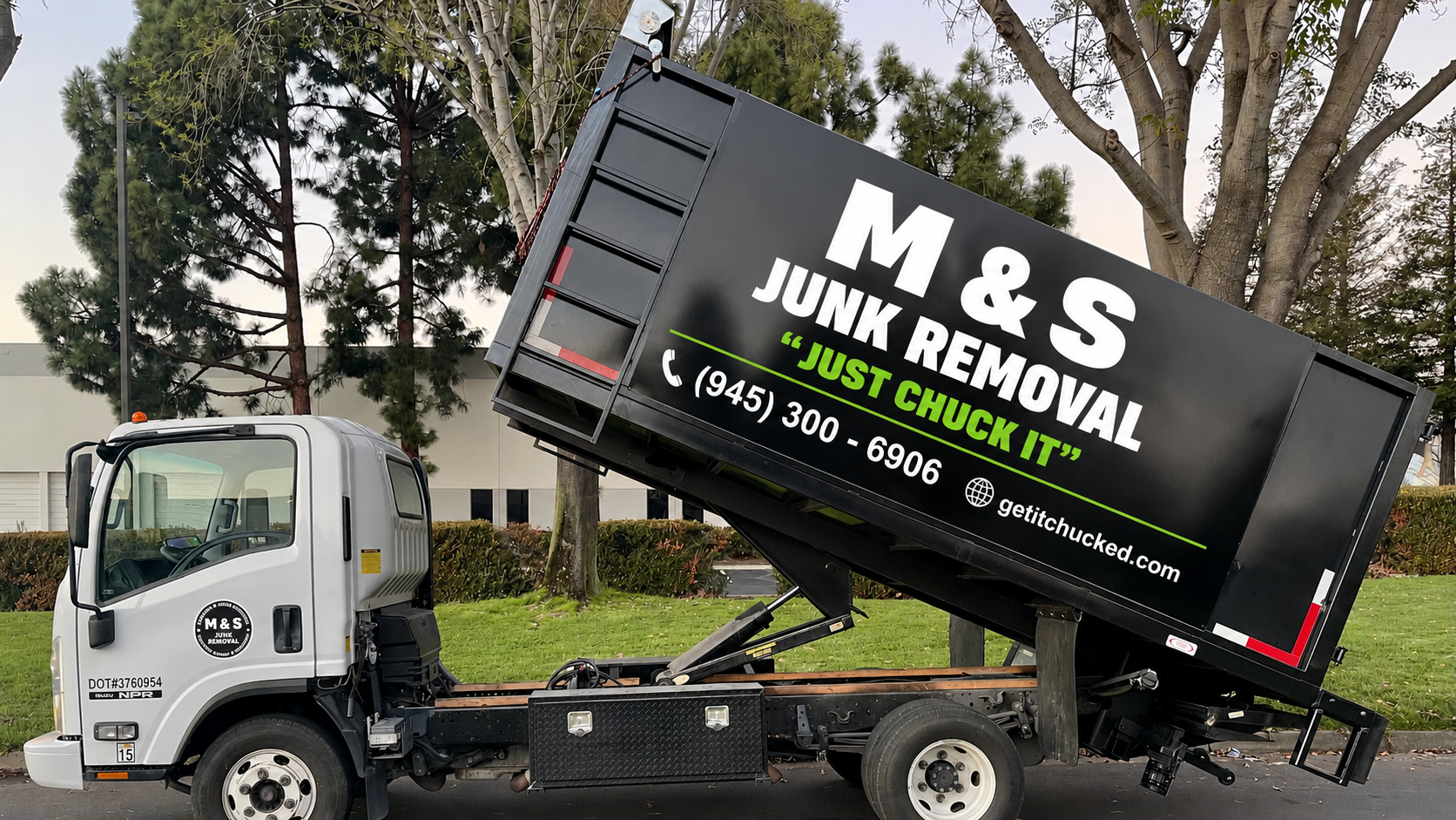 M&S junk removal truck ready for pickup